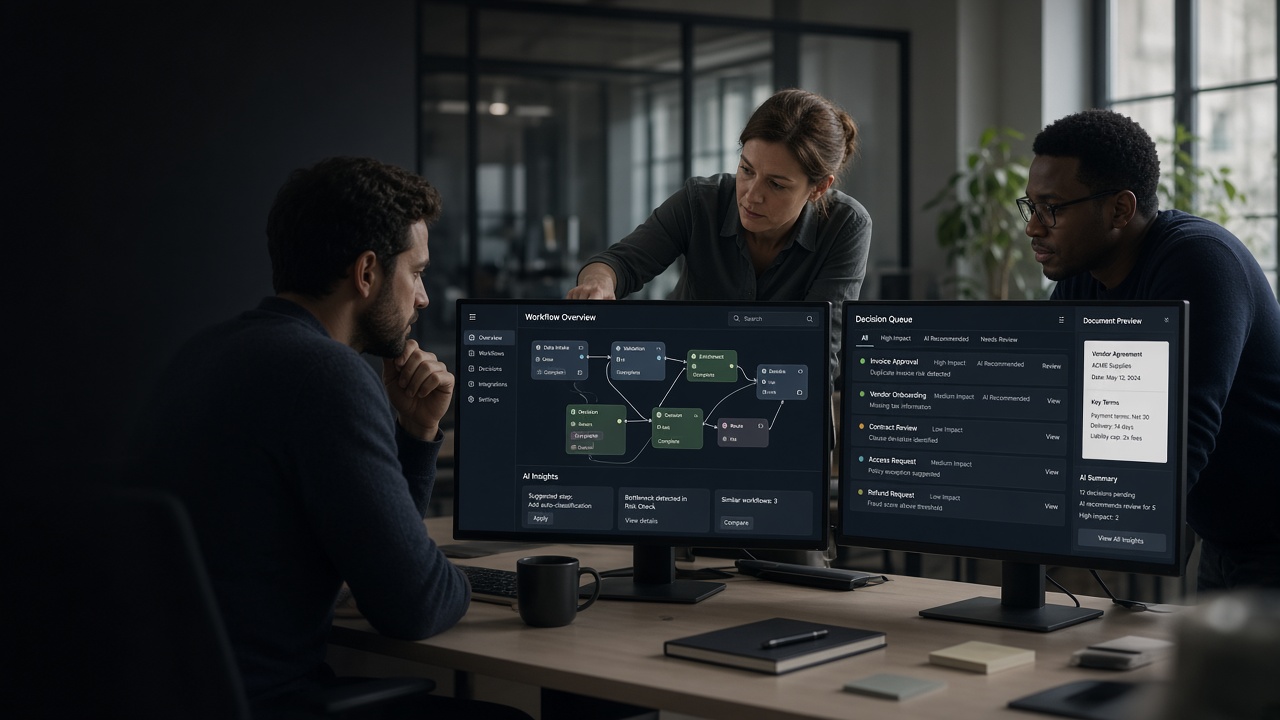 Engineers embedding AI into real product workflows on office monitors